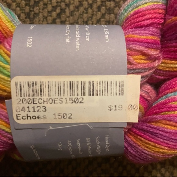 NWT Gusto Wool Sock Yarn, Multicolored, 2 hanks - Picture 5 of 7
